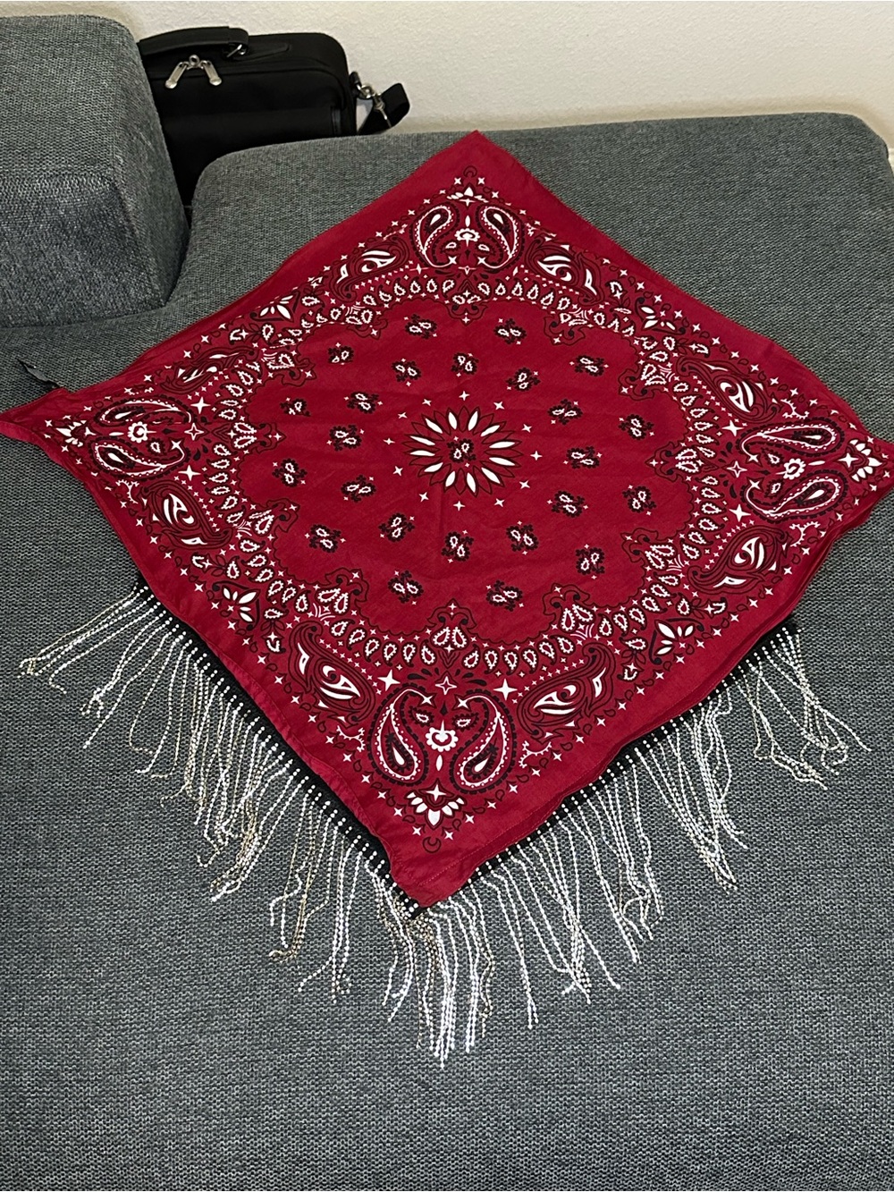 Idyllwind fueled by Miranda Lambert Abby Ann Rhinestone Fringe Red Bandana - Picture 11 of 11